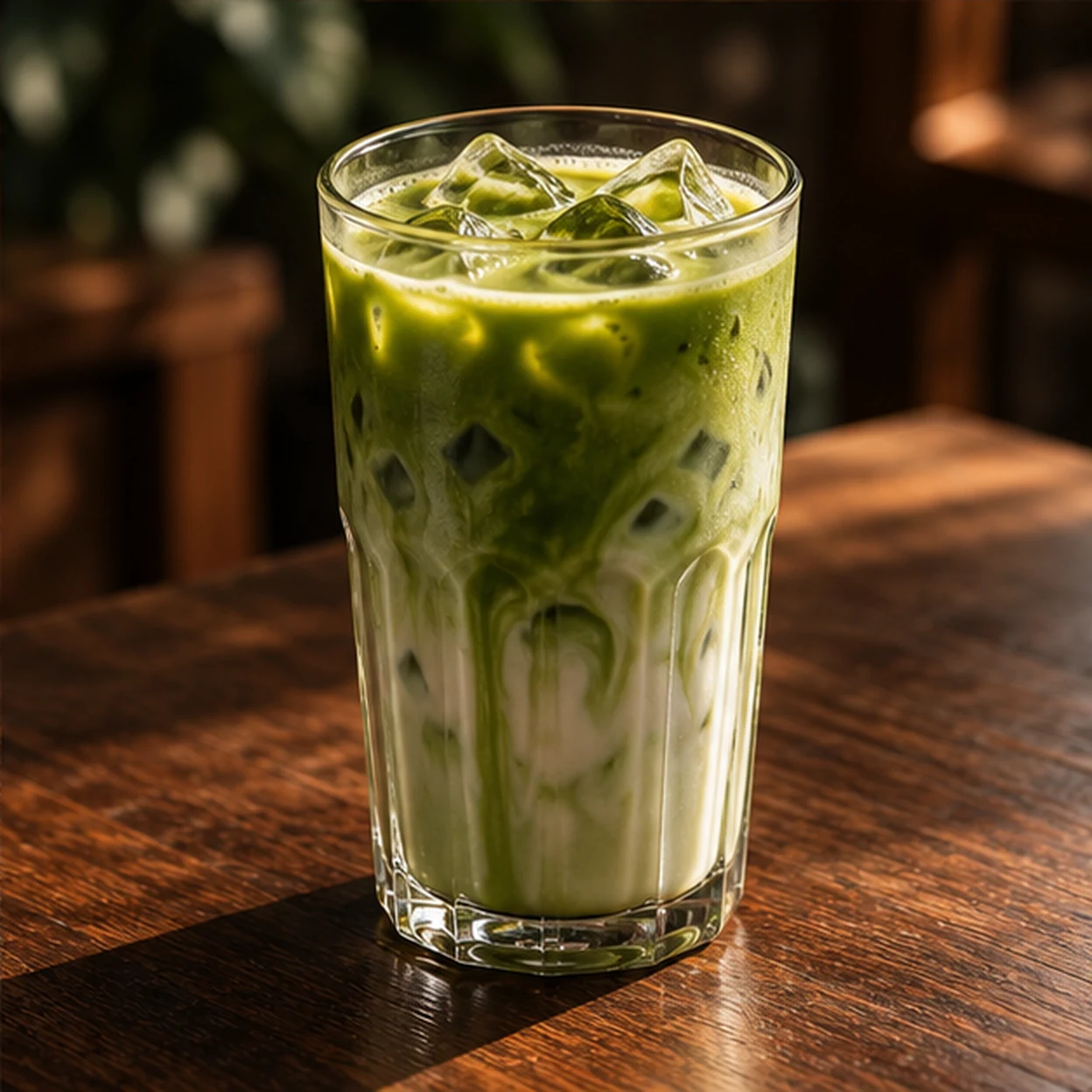 Foto ilustrasi iced matcha latte hijau