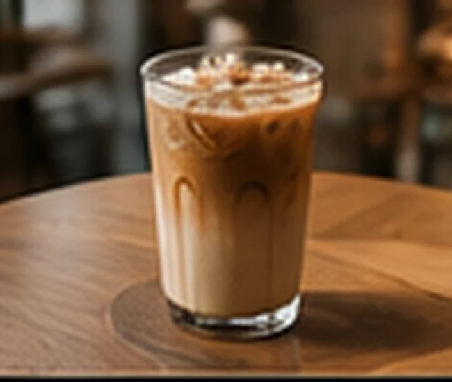 Foto ilustrasi kopi susu dingin dalam gelas